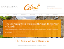 Tablet Screenshot of citruscontent.com